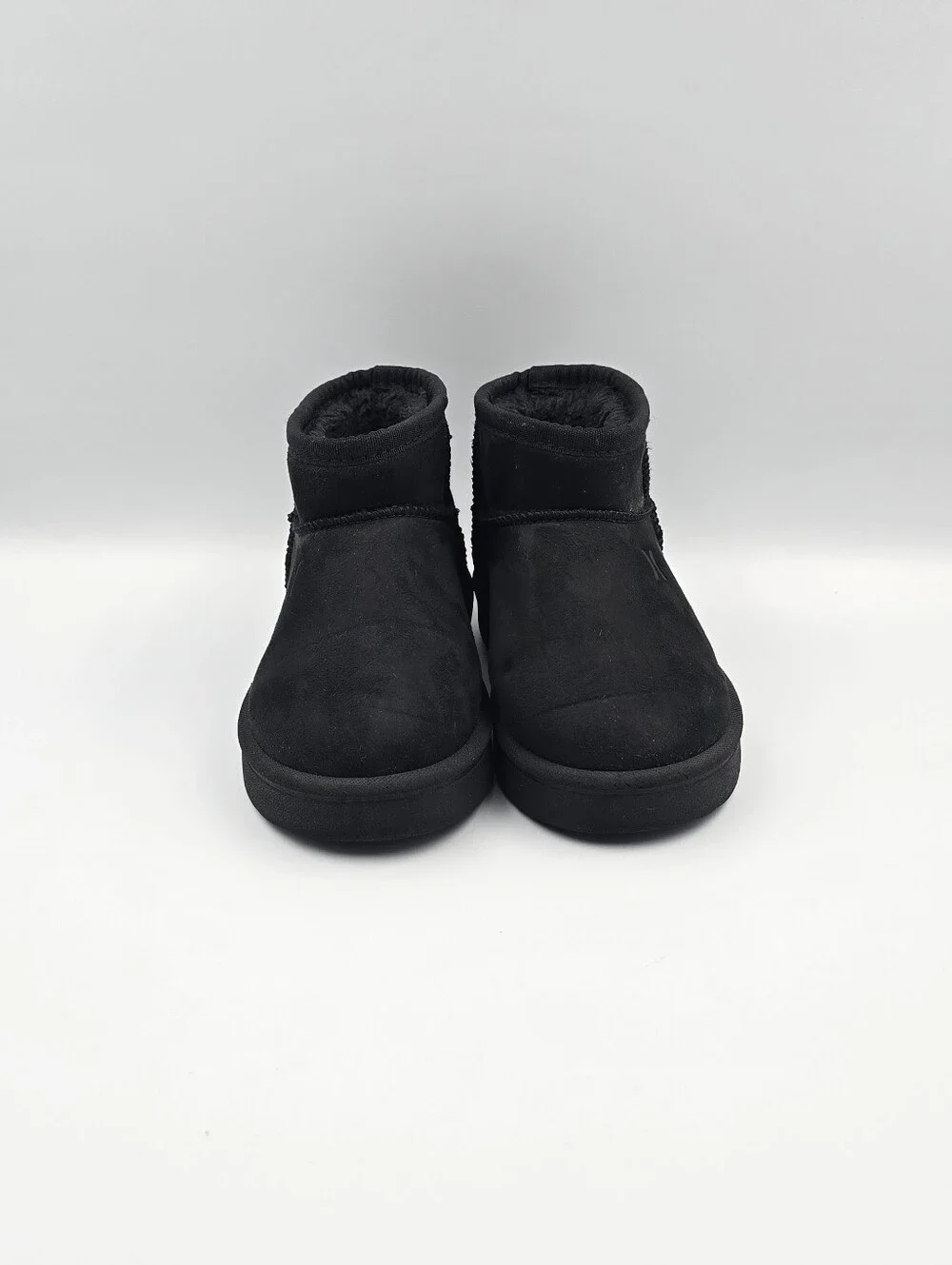 Hurley Kids Black Faux Suede Sherpa Lined Mini Ankle Boots Size 9 Toddler